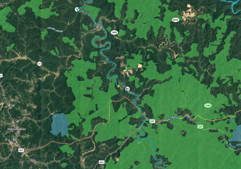 Clay 7.67 MapRight zoomed out with surroundings