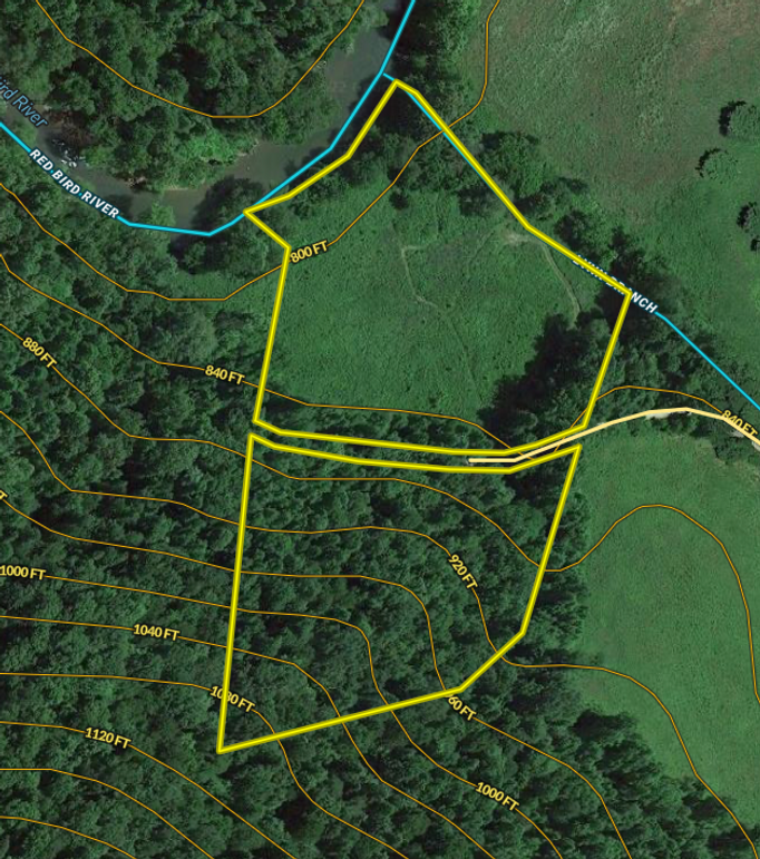 Clay 7.67 MapRight zoomed in with contours