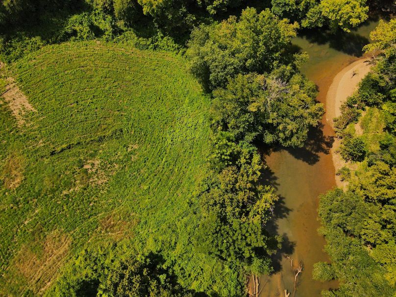 005 awesome birds eye view looking down on the field edge and Red Bird River