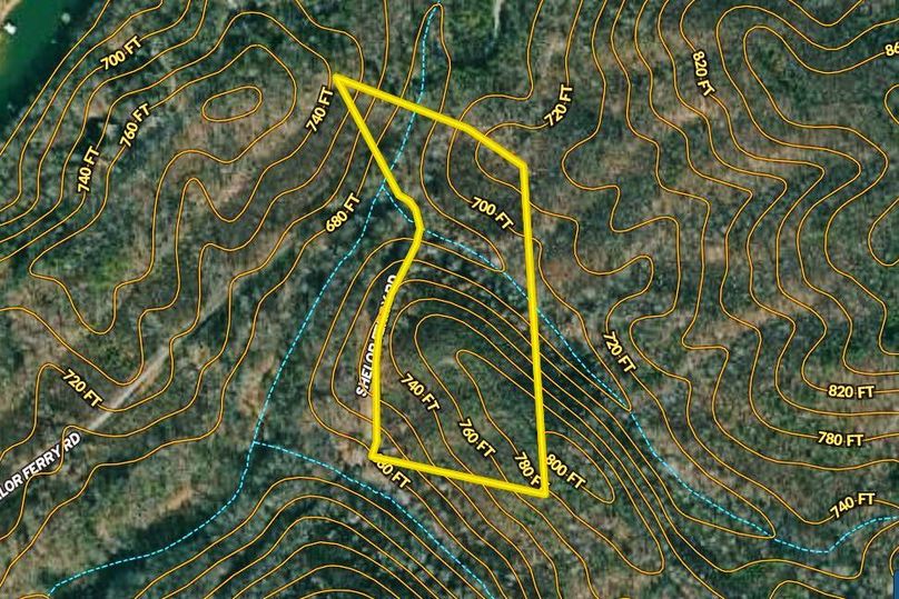 Aerial w Contour Lines