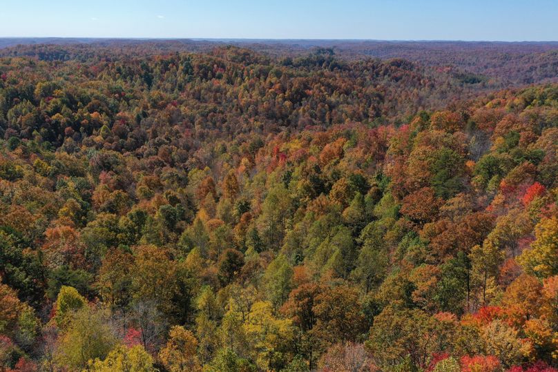 003 aerial drone shot from the northeast corner entrance looking down the valley