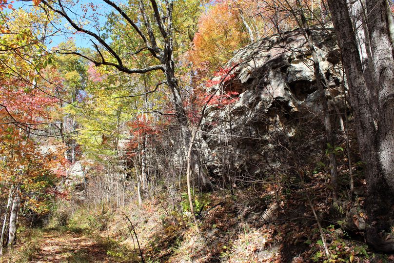 021 rock formation along a west facing slope