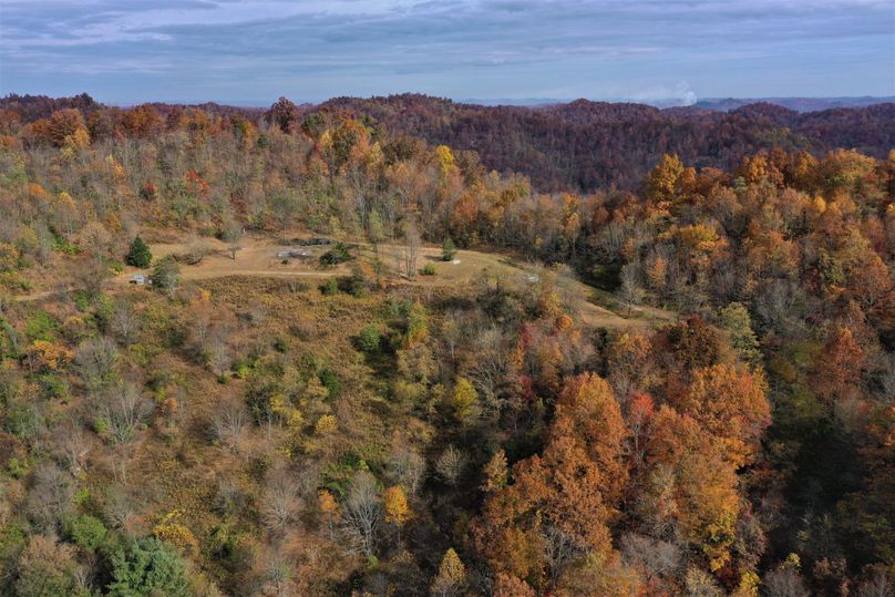 006 aerial drone shot of the open campground area along the upper rim