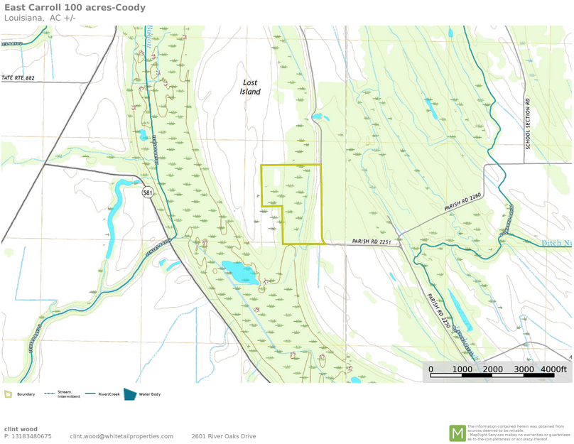 East Carroll 100 topo