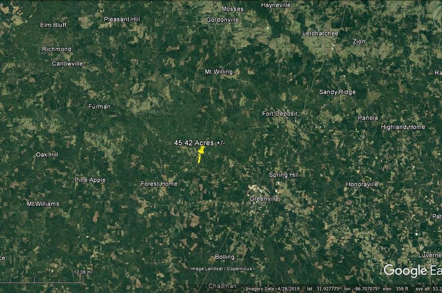 Aerial #7 Approx. 45.42 Acres Butler County, AL