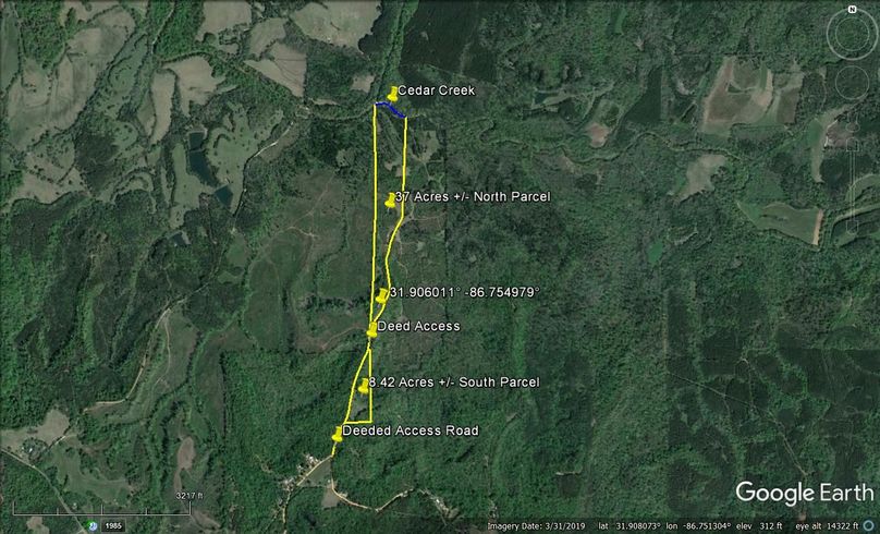 Aerial #1 Approx. 45.42 Acres Butler County, AL