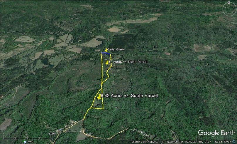 Aerial #2 Approx. 45.42 Acres Butler County, AL