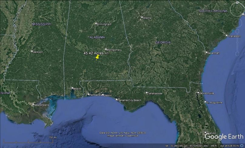 Aerial #9 Approx. 45.42 Acres Butler County, AL