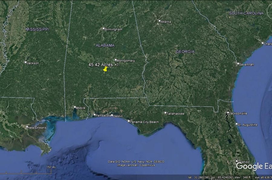 Aerial #9 Approx. 45.42 Acres Butler County, AL