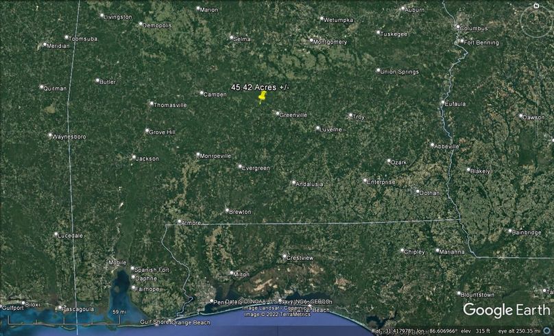 Aerial #8 Approx. 45.42 Acres Butler County, AL