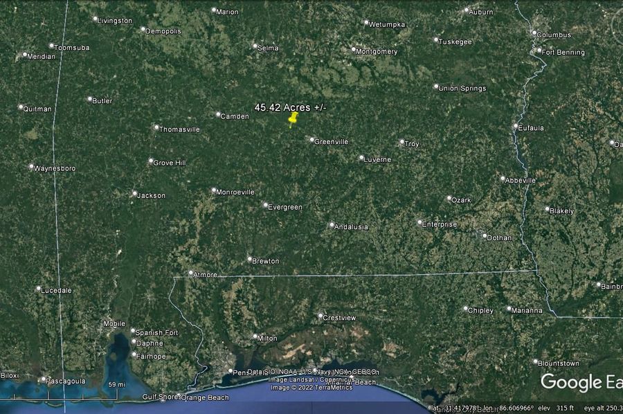 Aerial #8 Approx. 45.42 Acres Butler County, AL
