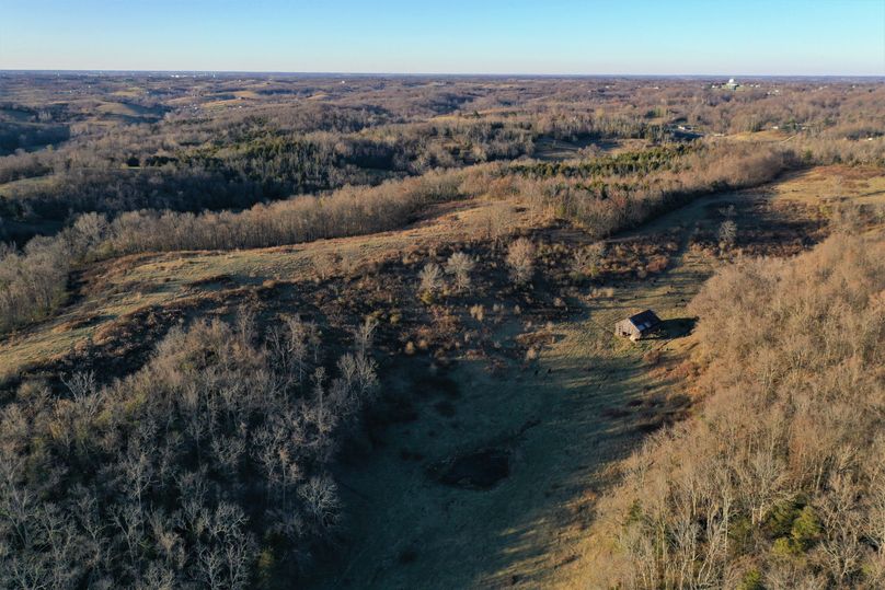 005 aerial drone shot near the upper reaches in the north end of the property