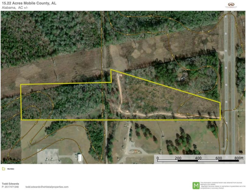 Aerial #1 Approx. 15.22 Acres Mobile County, AL copy