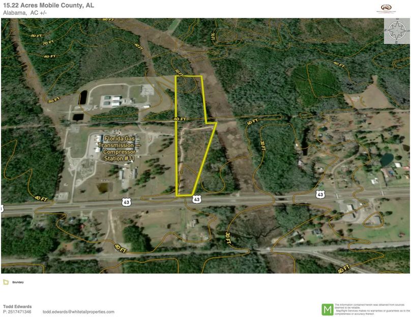 Aerial #2 Approx. 15.22 Acres Mobile County, AL copy