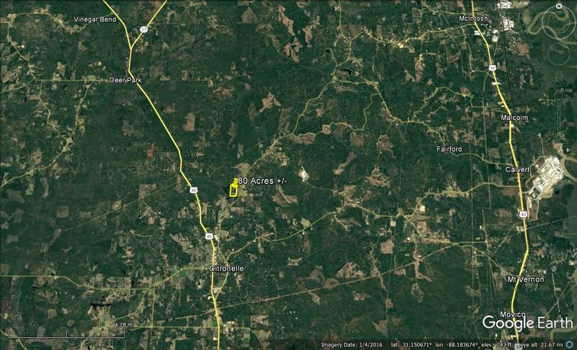 Aerial #7 Approx. 80 Acres Mobile County, AL