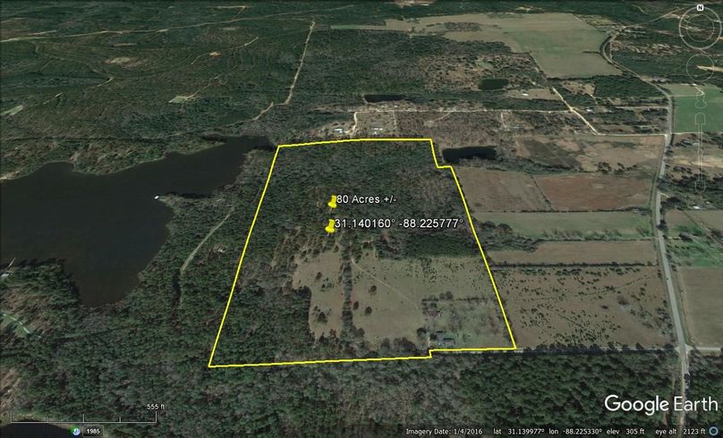 Aerial #2 Approx. 80 Acres Mobile County, AL