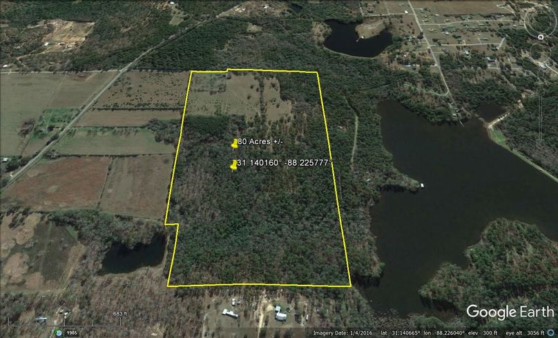 Aerial #4 Approx. 80 Acres Mobile County, AL