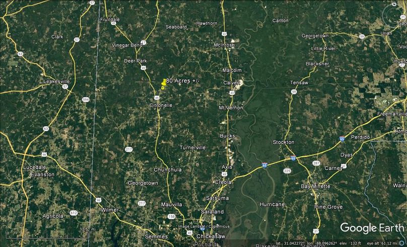 Aerial #8 Approx. 80 Acres Mobile County, AL