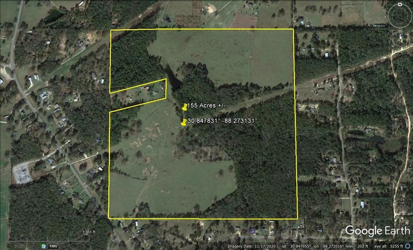 Aerial #1 Approx. 155 Acres Mobile County, AL