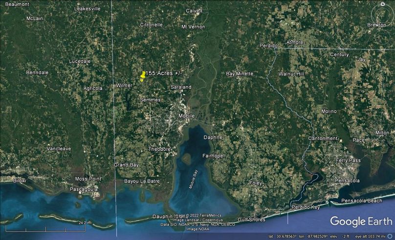 Aerial #7 Approx. 155 Acres Mobile County, AL
