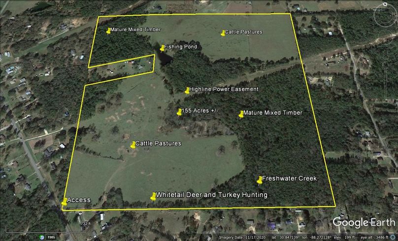 Aerial #6 Approx. 155 Acres Mobile County, AL