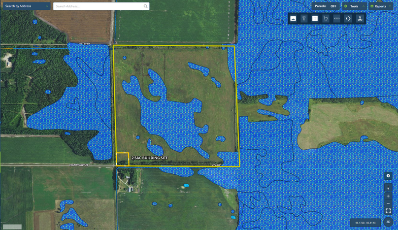 Marshall Co 160 Wetlands Map