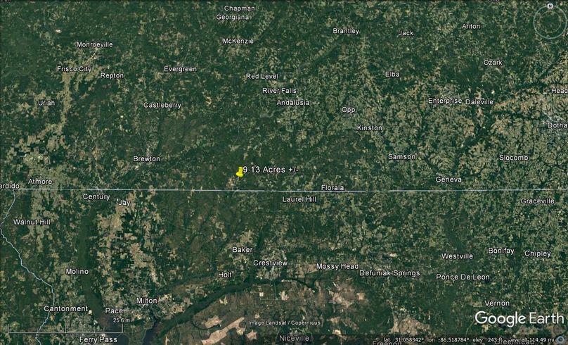 Aerial #7 Approx. 9.13 Acres Escambia County, AL