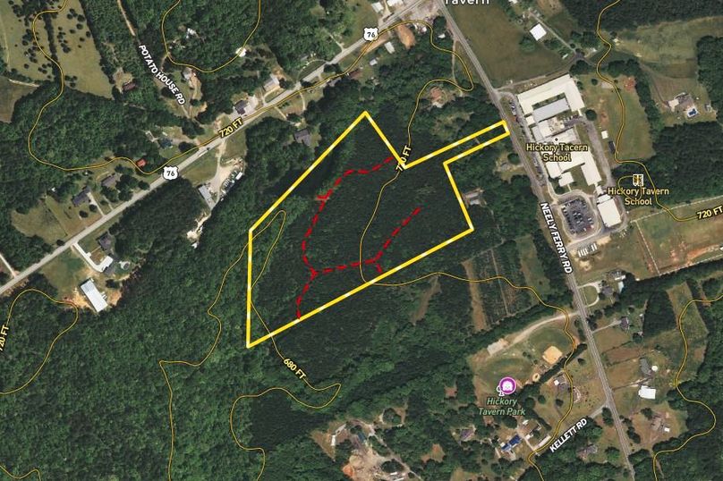 Aerial with Contour Lines