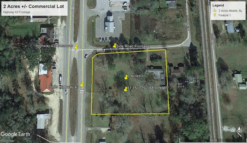 Aerial #1 Approx. 2 Acres Mobile County, AL