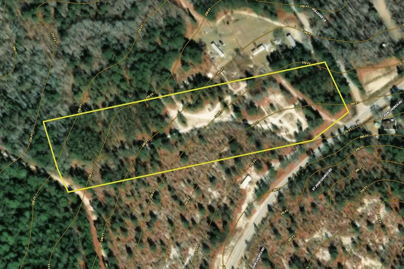 Aerial with Contour Lines