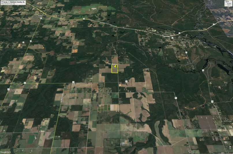 Aerial 6 Approx. 77 Acres Baldwin County, AL