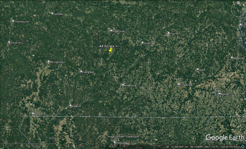 Aerial #8 Approx. 44 Acres Butler County, AL