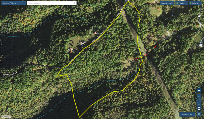044 Powell 50 Mapright aerial zoomed in with water features