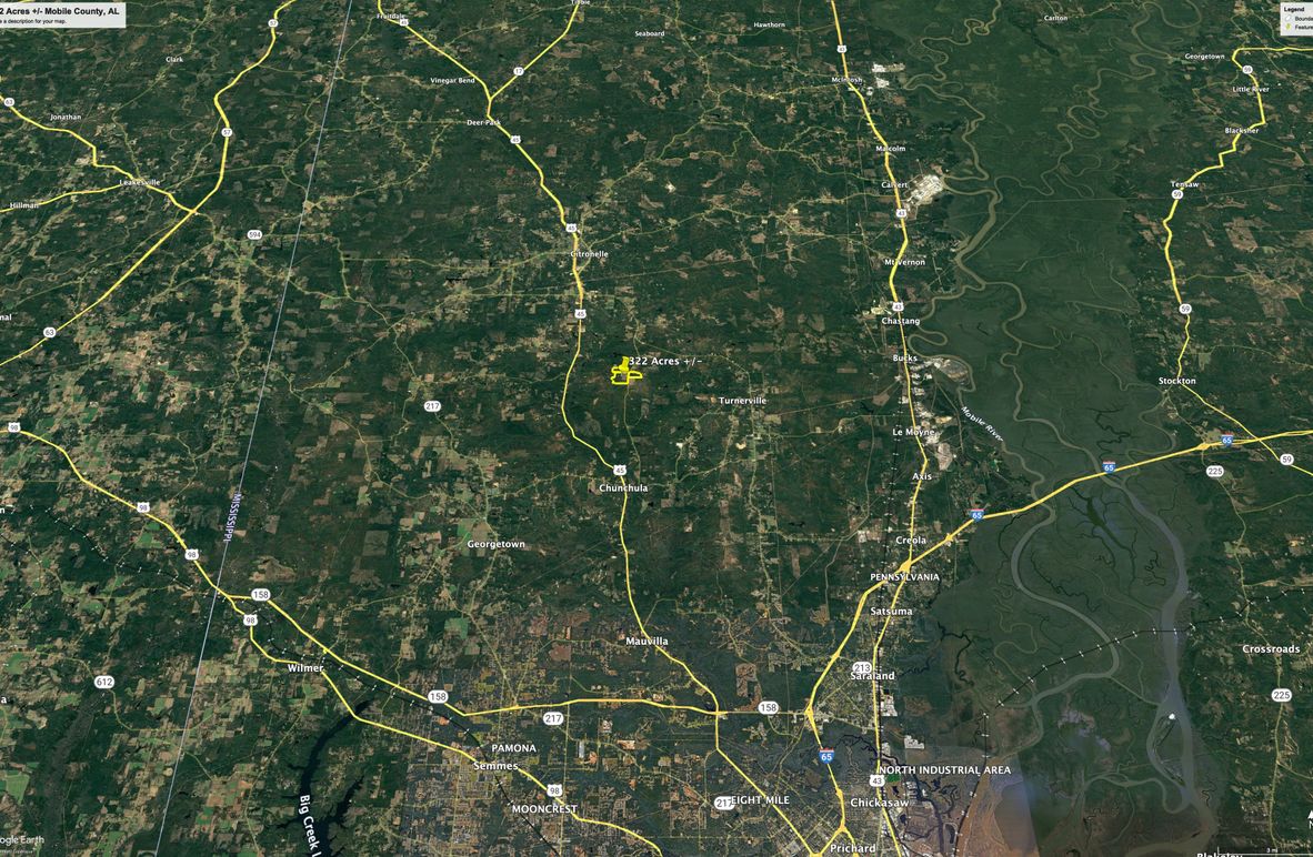 Aerial #6 Approx. 322 Acres Mobile County, AL