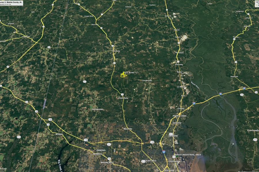 Aerial #6 Approx. 322 Acres Mobile County, AL