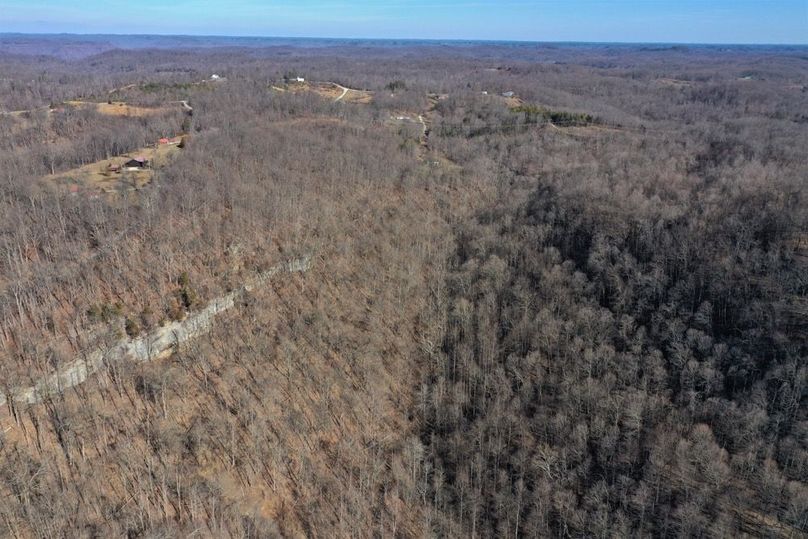 012 aerial drone shot from the west boundary looking east up the valley