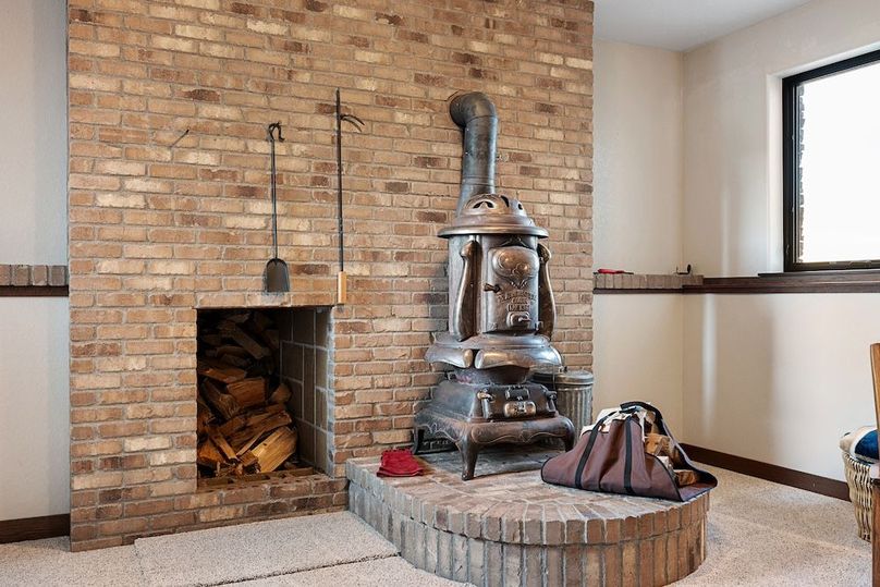 12 Basement Living_Woodburning Antique Stove