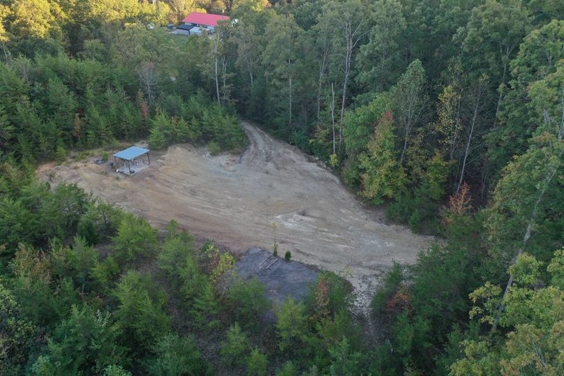 001 aerial drone view of the building lot in the east part of the property