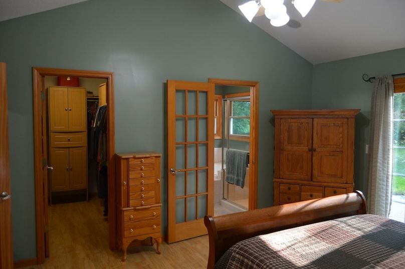 Master closet and bathroom
