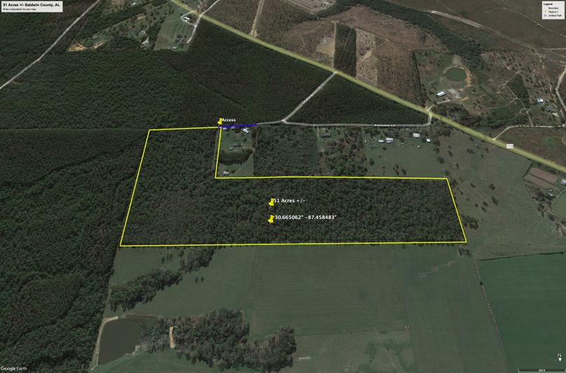 Aerial #4 Approx. 51 Acres Baldwin County, AL