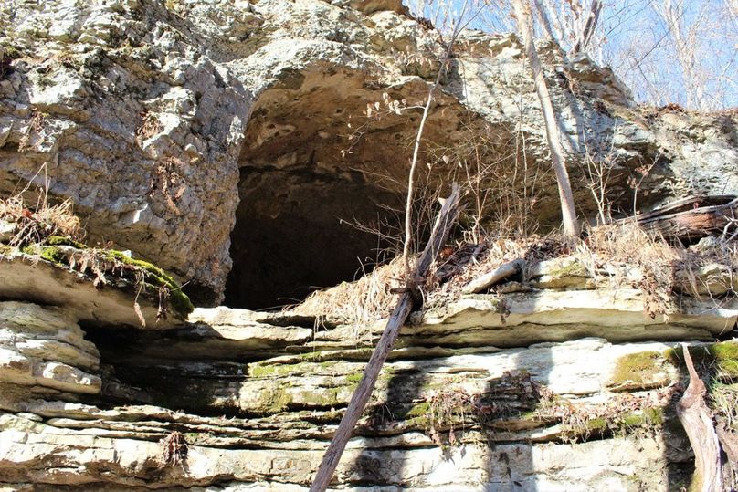 023 the view of the cave opening from below