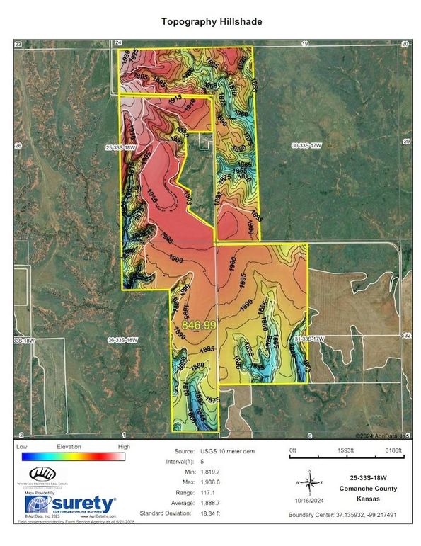Comanche Western 846.8 Hillshade