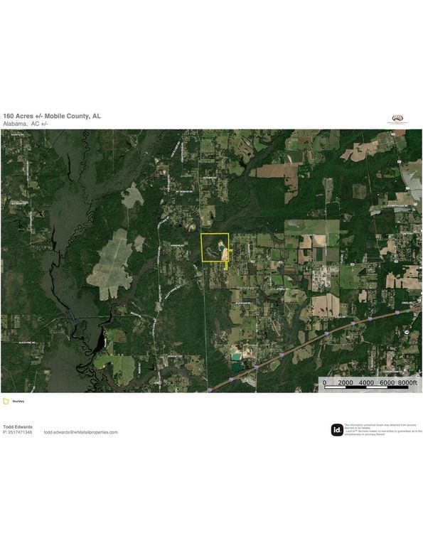 Aerial #2 Approx. 160 Acres Mobile County, AL