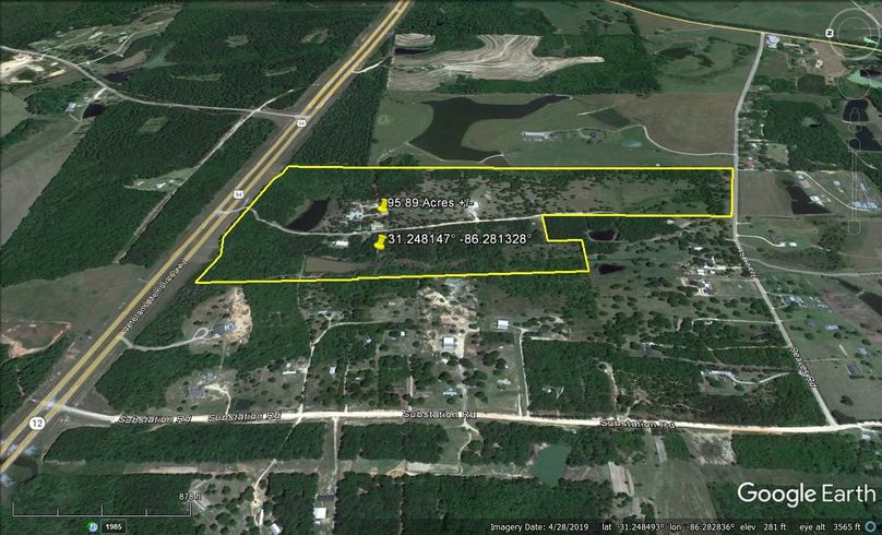 Aerial #3 Approx. 95.89 Acres Covington County, AL