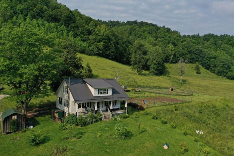 057 low elevation drone shot of the front of the home
