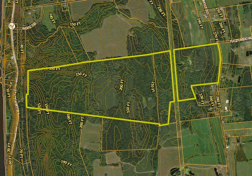 Columbia Co 213.53 Woodbury Farms LLC Contour map