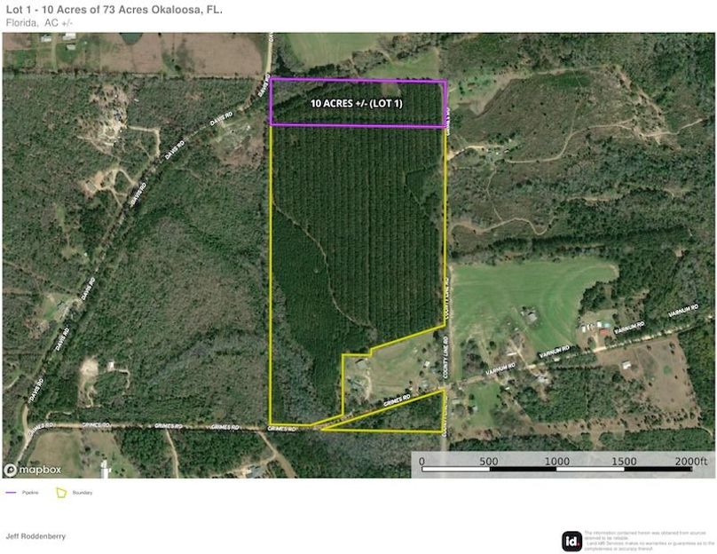 Aerial #1 - 10 of 73 Acres Okalooosa, FL Digital Business Corp.