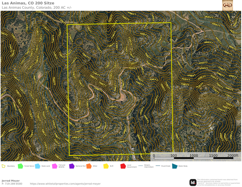 Las Animas, CO 200 Sitze Topo