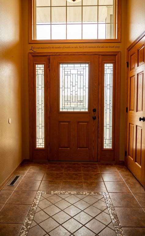 10 - Leaded Glass Entry Door