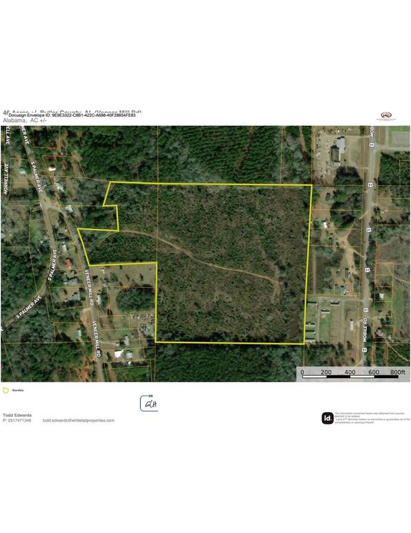 Map Overview Approx. 46 Acres Butler County, AL - Buyer Initialed copy